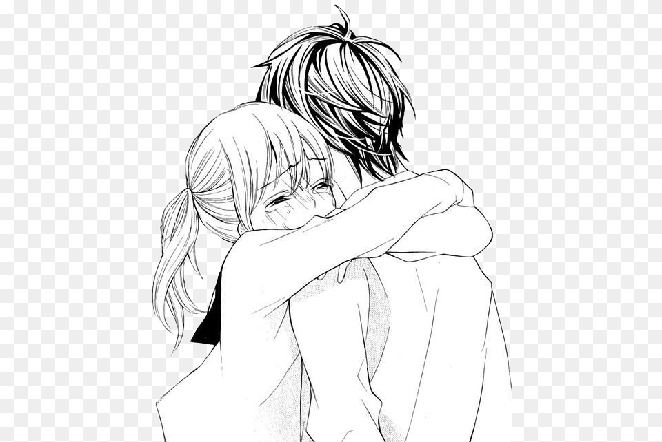 Anime Couple Pictures Aesthetic Anime Couples Black And White Aesthetic, Book, Comics, Publication, Adult Png