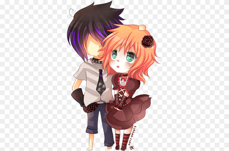 Anime Couples Holding Hands Chibi, Book, Comics, Publication, Baby Png Image