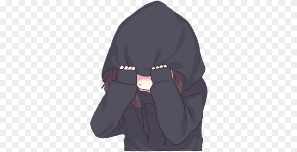 Anime Cute Stickers De Anime Sad, Fashion, Adult, Female, Person Free Transparent Png