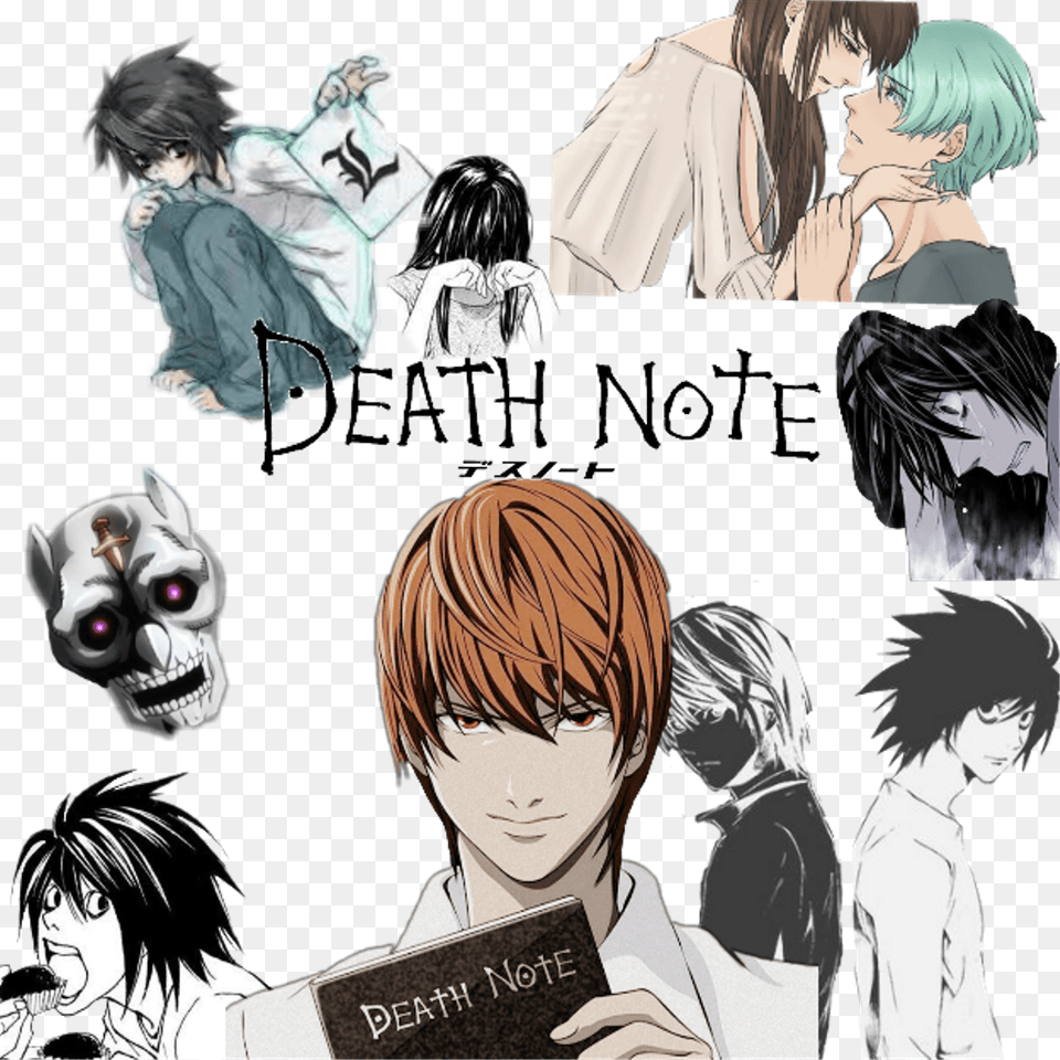 Anime Deathnote L Kira Death Note Kira, Publication, Book, Comics, Manga Png Image