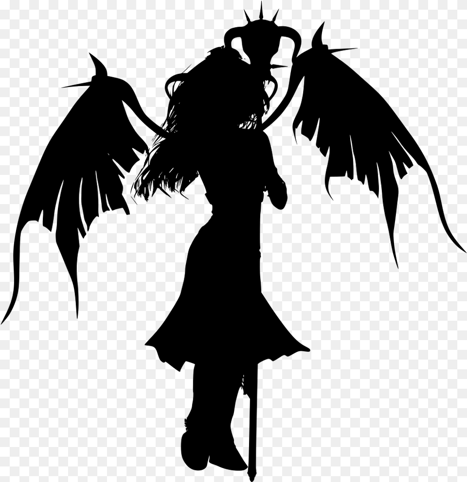 Anime Demon Transparent Background, Gray Free Png