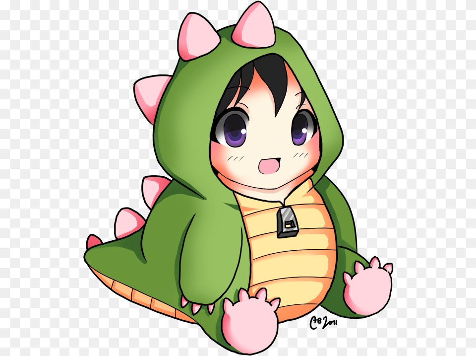 Anime Dino Cute Baby Anime Boy, Face, Head, Person Png Image