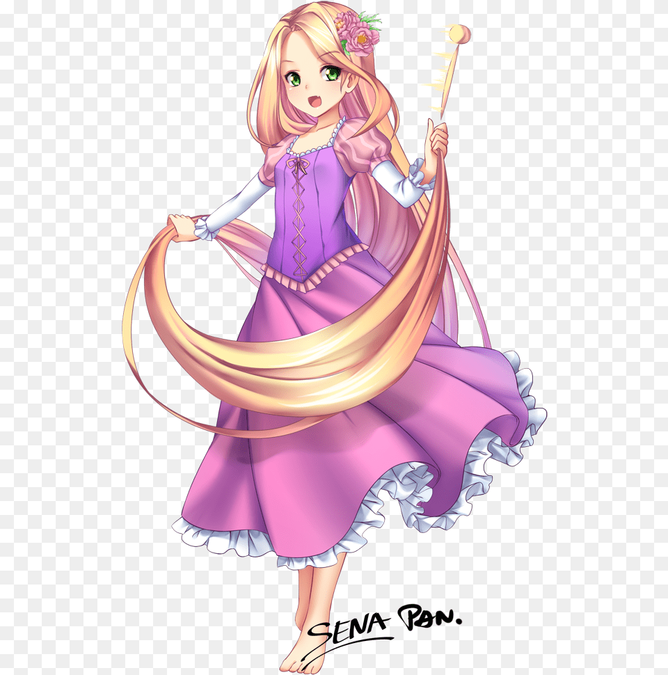 Anime Disney Princess Rapunzel, Book, Publication, Comics, Adult Free Png Download