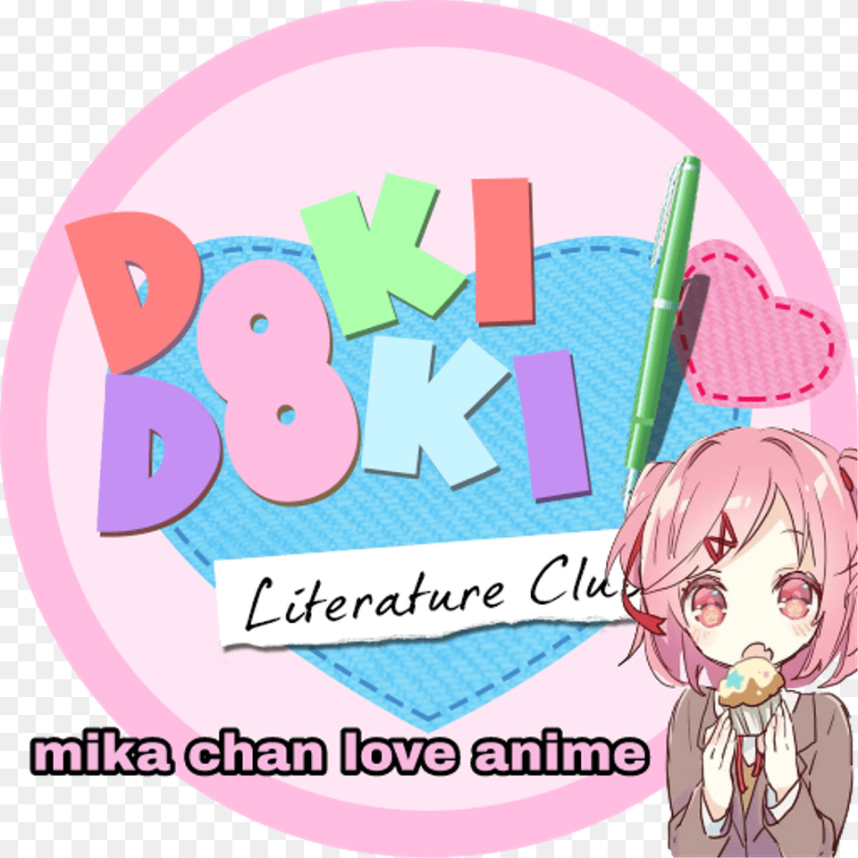 Anime Doki Doki Mika Chan Love Anime Doki Doki Literature Club Icon, Book, Comics, Publication, Baby Free Transparent Png