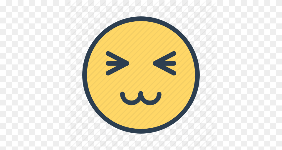 Anime Emoji Kitty Smiley Icon, Logo, Sign, Symbol, Disk Free Png