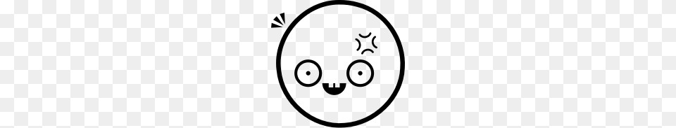 Anime Emoticon Face, Gray Free Png Download