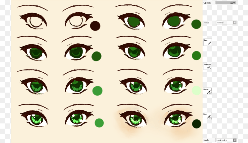 Anime Eye Tutorial By Xmajutsu Paint Tool Sai Tutorial Eye, Person, Baby, Accessories, Face Free Png