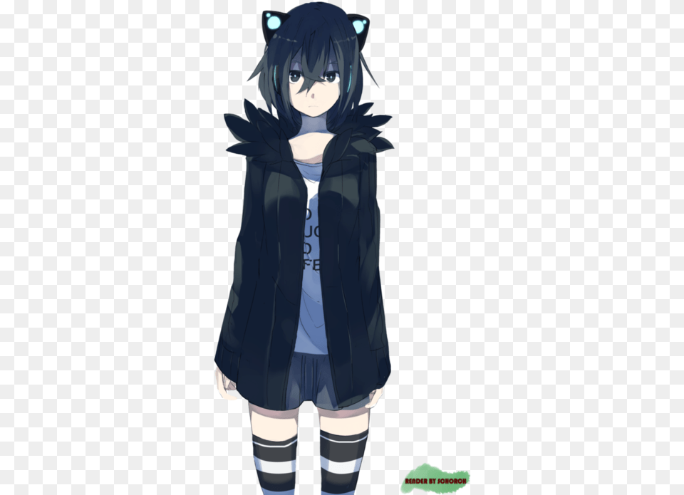 Anime Eyes And Cute Short Haired Anime Girl, Book, Publication, Comics, Person Free Transparent Png