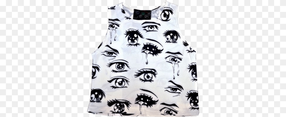 Anime Eyes Crop Top Sold By Cutexzp Anime Eye Crop Top, Clothing, Vest, Adult, Wedding Png