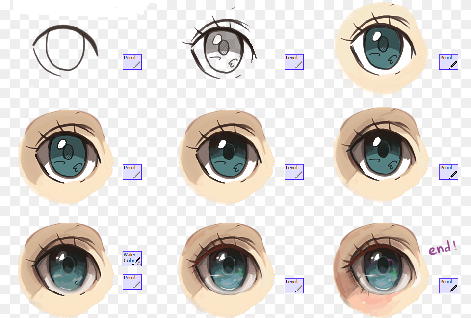 Anime Eyes Digital Painting, Contact Lens, Face, Head, Person Png Image