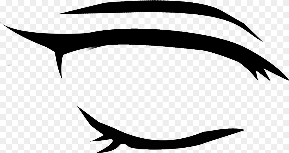 Anime Eyes Lineart, Gray Free Transparent Png