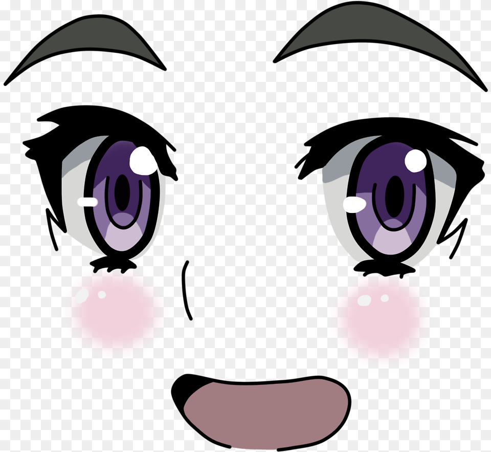 Anime Eyes Transparent Background Clipart Download Anime Girl Face Transparent, Electronics Free Png