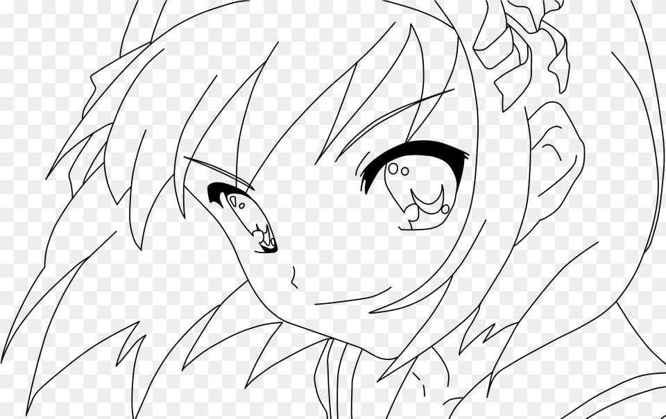 Anime Face Coloring Pages Cool Anime Coloring Pages, Gray Free Transparent Png