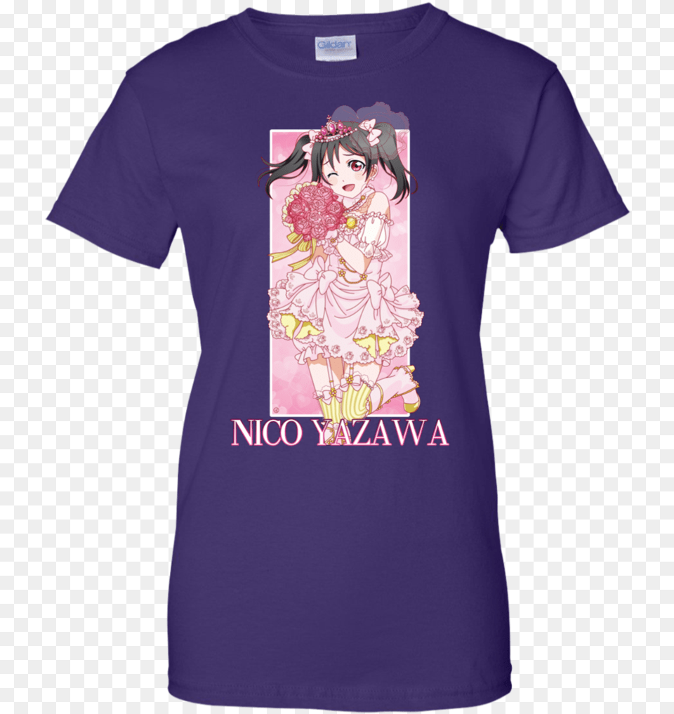 Anime Face Love Live Nico Yazawa New Version T Shirt, Clothing, T-shirt, Adult, Wedding Free Png