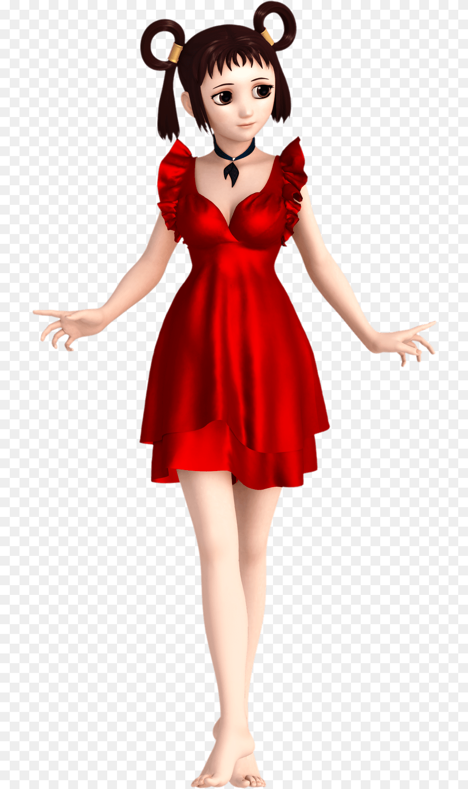 Anime Female 3d Graphic 3d Anime Girl Transparent, Child, Person, Formal Wear, Evening Dress Png Image