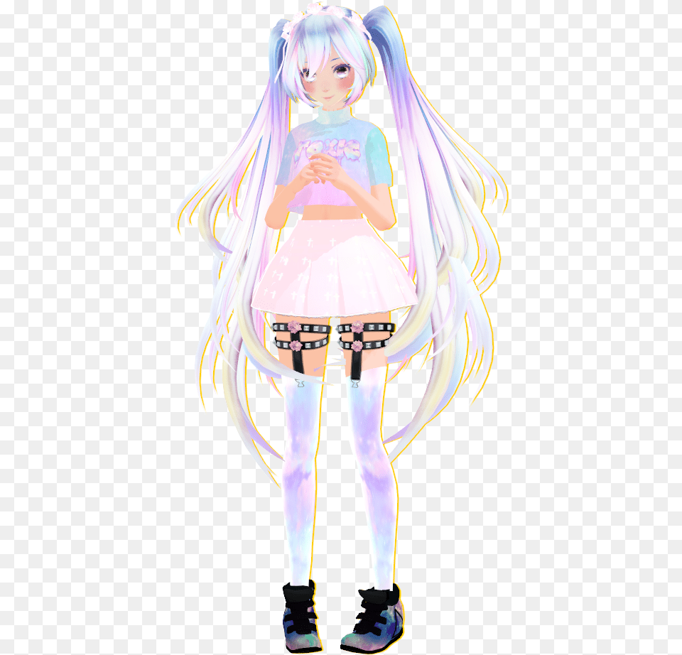 Anime Figurines Character Poses 3d Animation Hatsune Mmd Pastel Miku, Book, Comics, Publication, Child Free Png Download