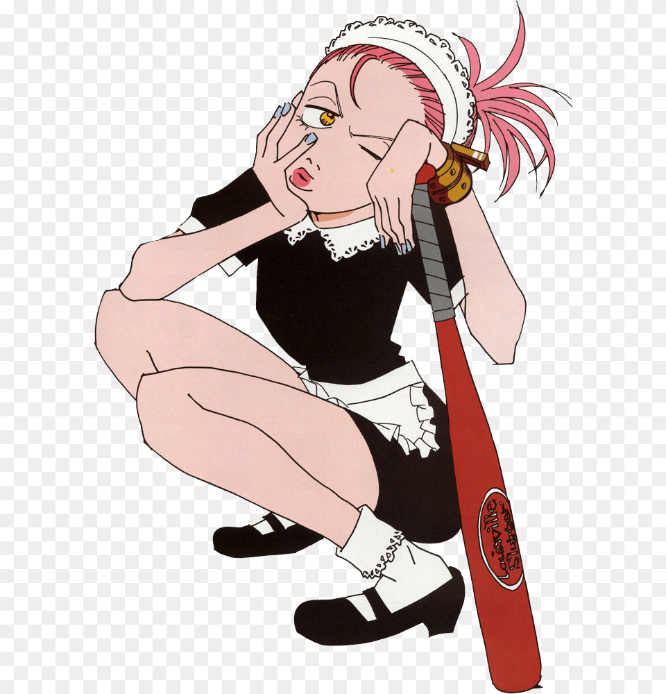 Anime Flcl And Haruko Fooly Cooly Transparente, Baseball, Baseball Bat, Sport, Person Png