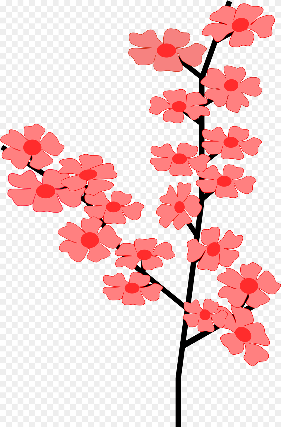 Anime Flower Cherry Blossom Flowers Clip Art, Petal, Plant Free Transparent Png