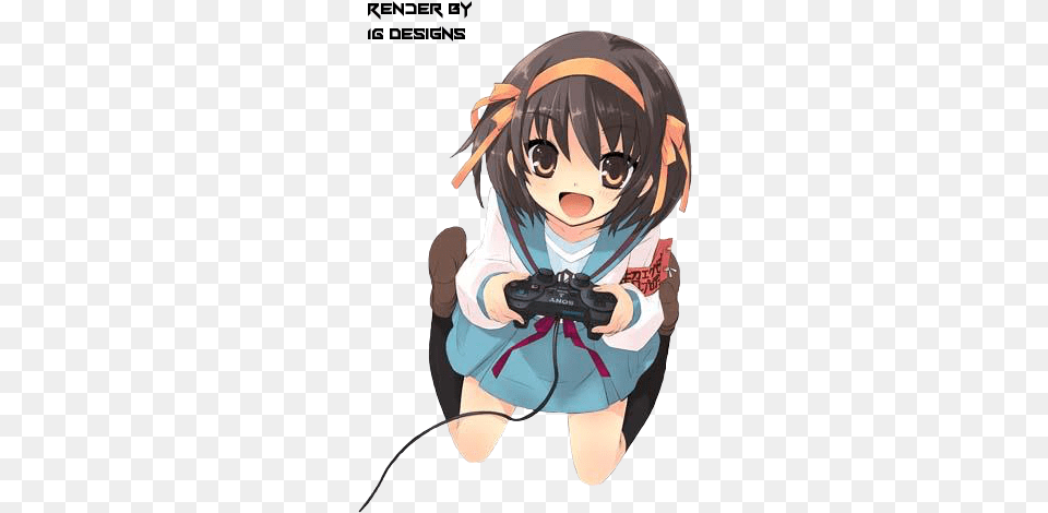 Anime Gamer Girl For Download On Mbtskoudsalg Banpresto Suzumiya Haruhi No Tomadoi Limited Edition, Book, Comics, Publication, Baby Free Png