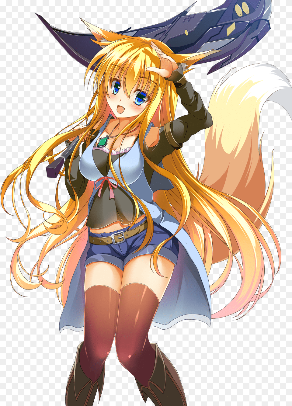Anime Giant Fox Girl, Publication, Book, Comics, Adult Png Image