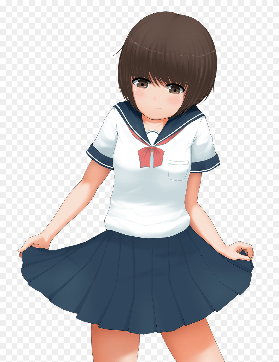 Anime Girl, Clothing, Person, Skirt, Book Png