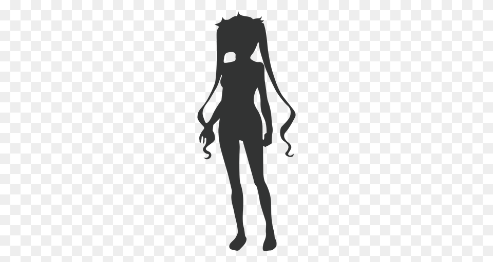 Anime Girl, Person, Silhouette, Stencil Free Png