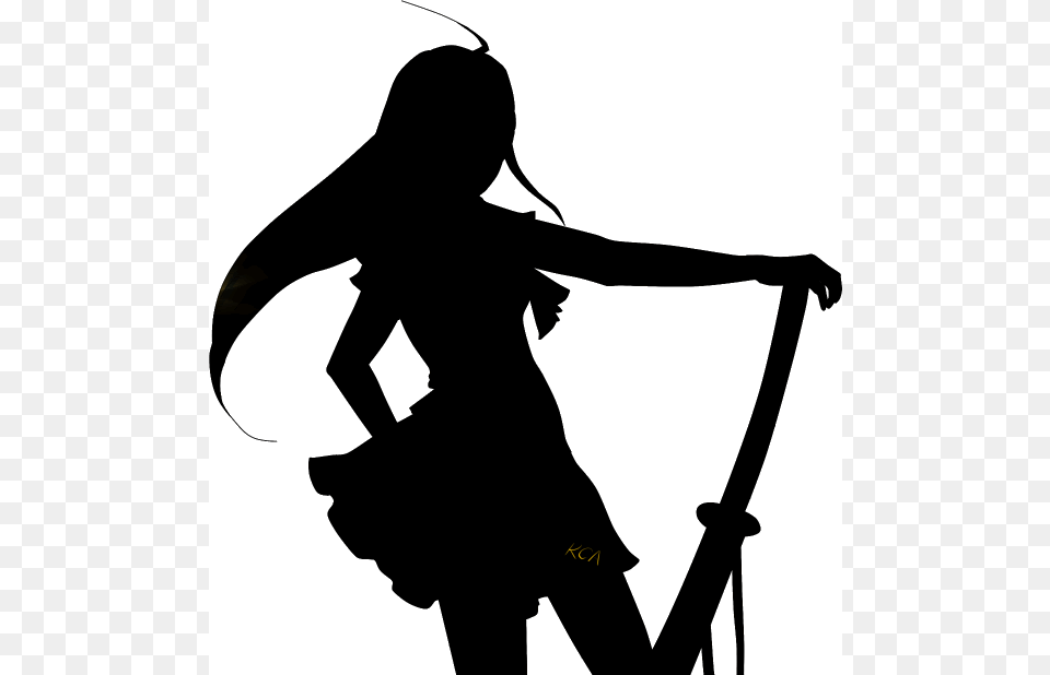 Anime Girl, Silhouette, Adult, Female, Person Png Image