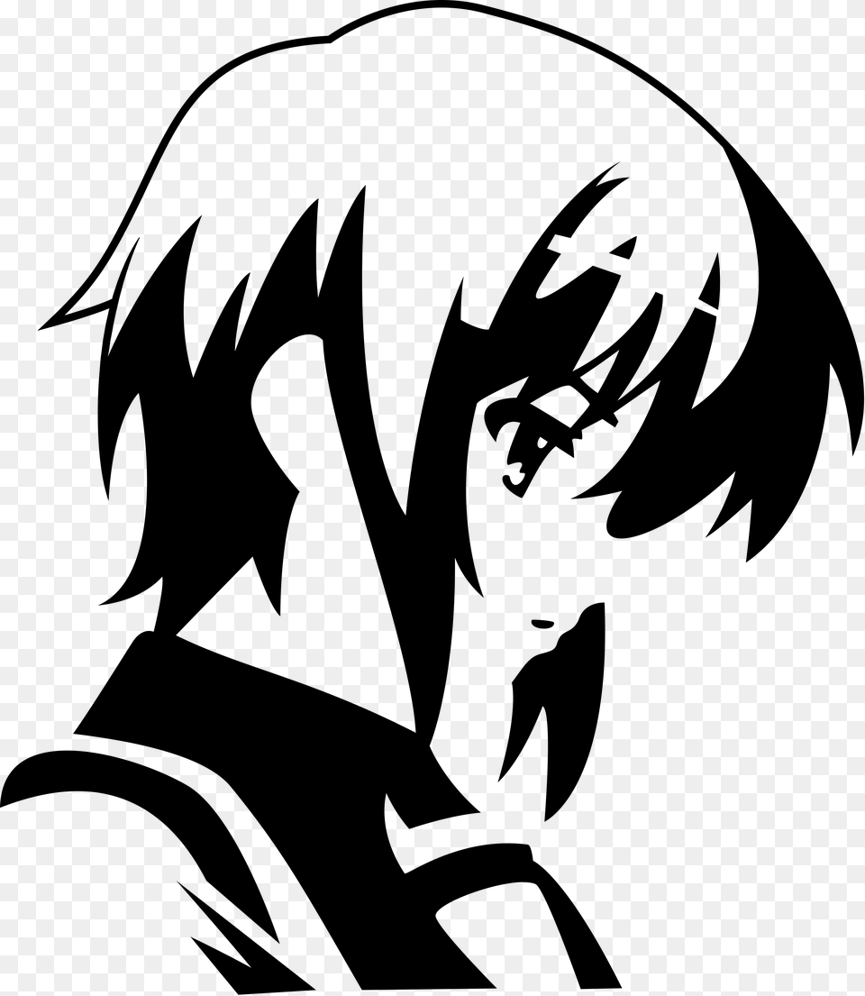 Anime Girl, Book, Comics, Publication, Stencil Free Transparent Png