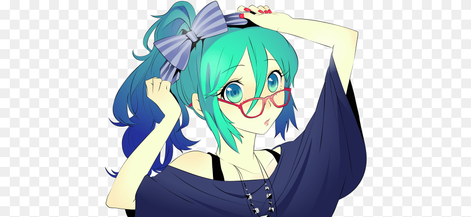 Anime Girl And Boy Tumblr 6 Cool Hd Wallpaper Anime Girl Anime Girl Blue Green Hair, Book, Comics, Publication, Adult Png Image