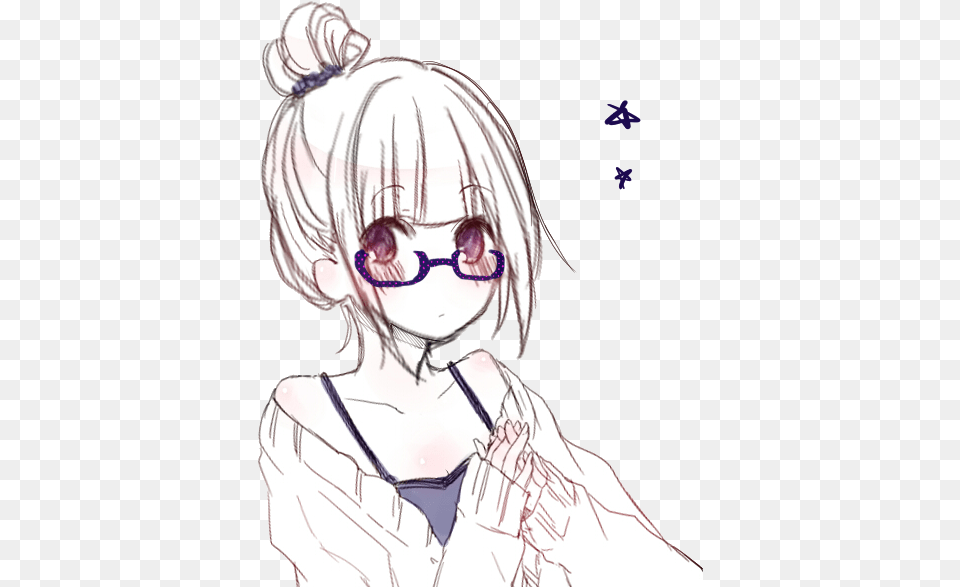 Anime Girl And Glasses Cute Anime Girl With Glasses, Book, Comics, Publication, Adult Free Transparent Png