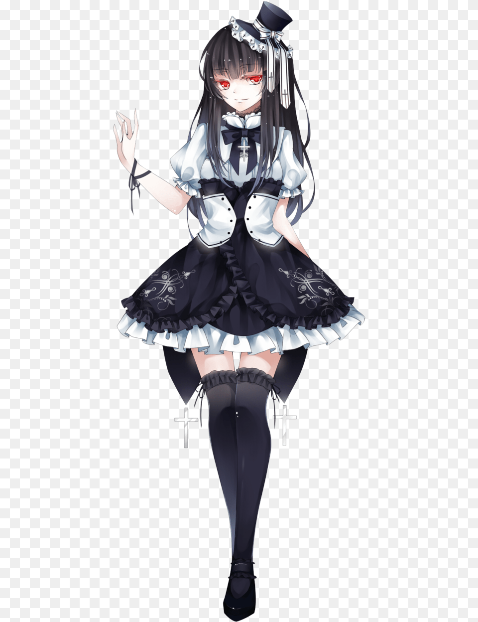 Anime Girl And Manga Image Anime Girl With Top Hat, Book, Publication, Comics, Adult Free Transparent Png