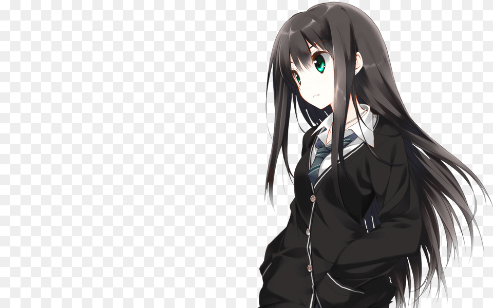 Anime Girl Anime Girl Brown Hair Blue Eyes, Publication, Book, Comics, Adult Free Png