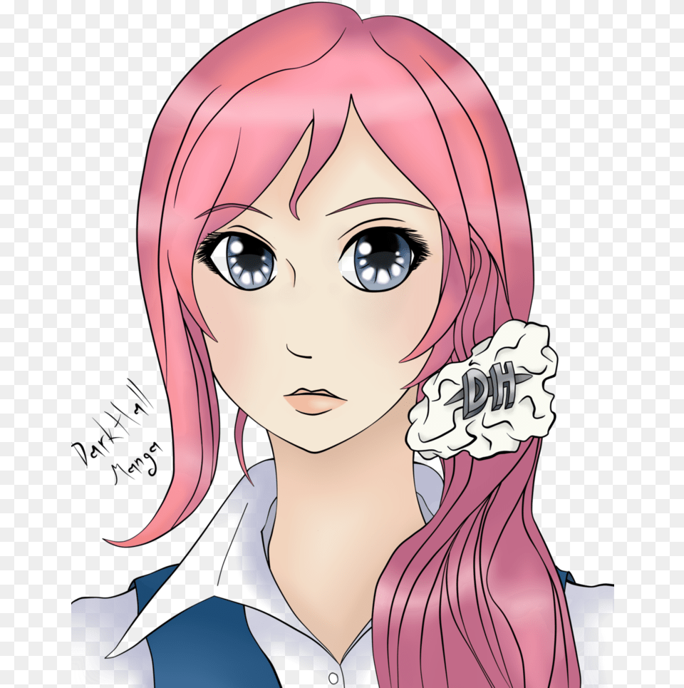 Anime Girl Blue Eyes Animated Girls With Pink Hair And Blue Eyes, Book, Comics, Publication, Adult Free Transparent Png