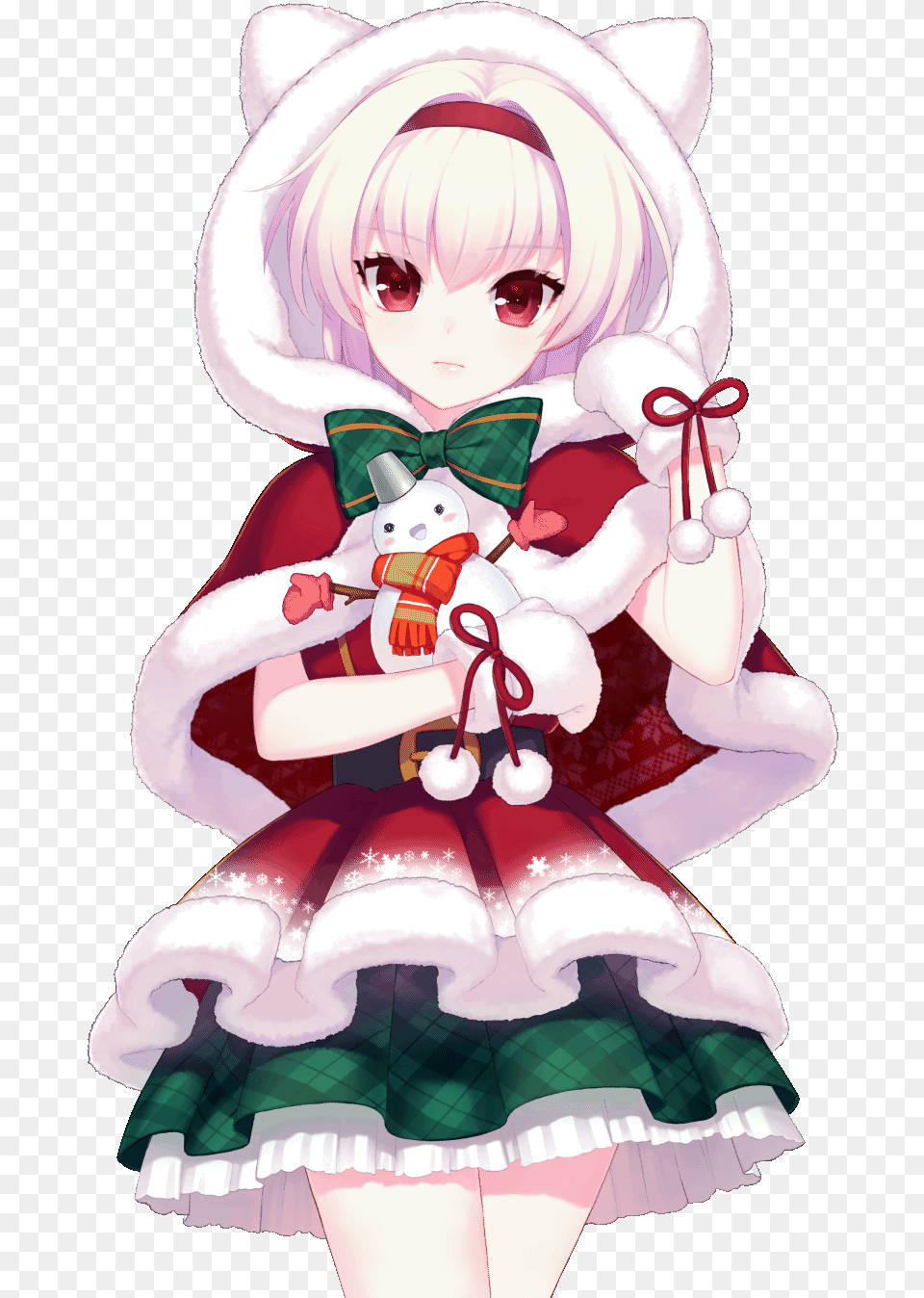 Anime Girl Christmas, Book, Comics, Publication, Doll Free Png Download