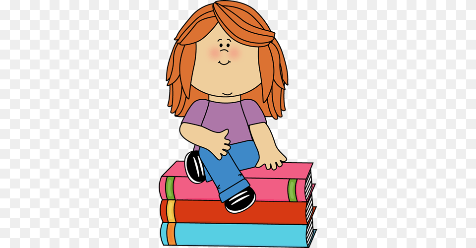 Anime Girl Clipart Female Girl Clipart Sitting, Book, Publication, Reading, Person Png