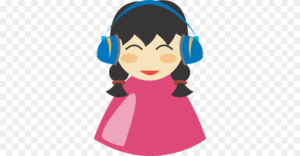 Anime Girl Clipart Headphone, Baby, Person, Face, Head Free Transparent Png