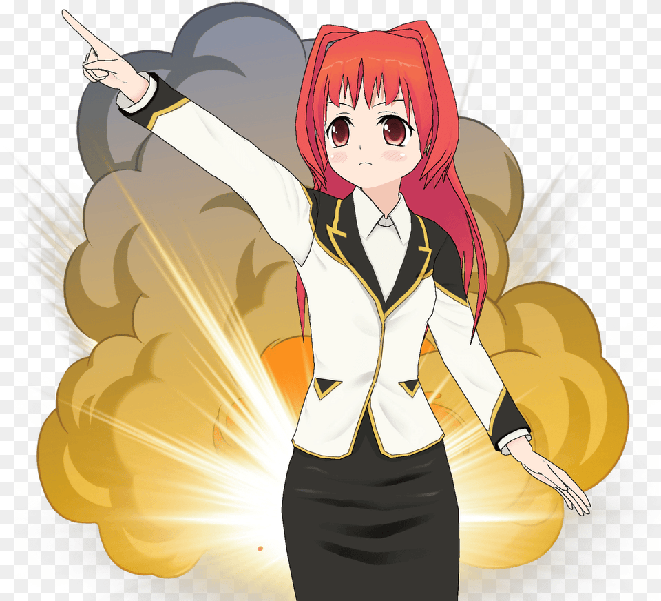 Anime Girl Commander Clipart, Book, Comics, Publication, Adult Png