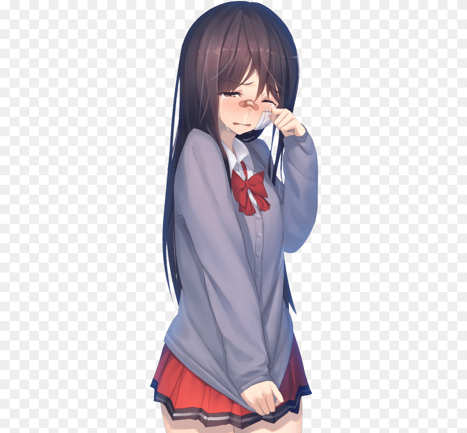 Anime Girl Cry Posted By Christopher Mercado Crying Anime Girl, Adult, Person, Female, Woman Free Transparent Png