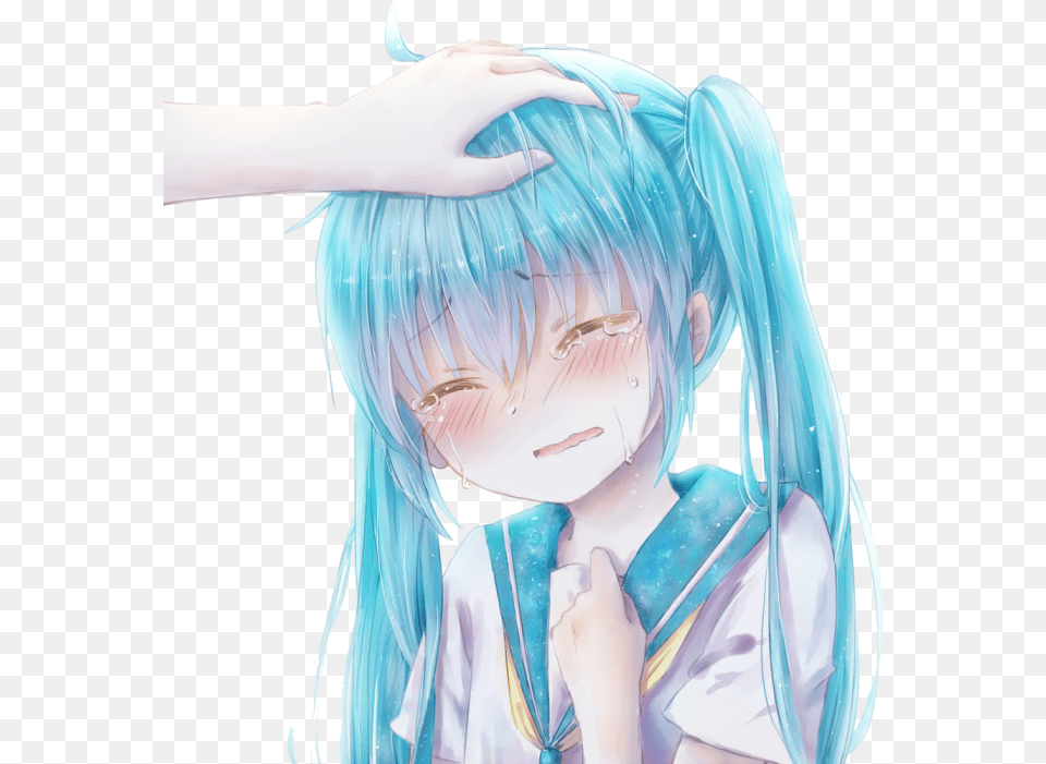 Anime Girl Crying Depressed, Book, Comics, Publication, Adult Free Png Download