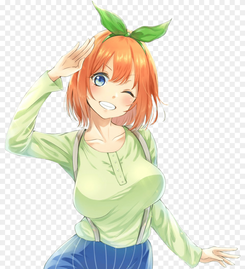 Anime Girl Cute Orangehair Gotoubun No Hanayome, Adult, Publication, Person, Female Free Png