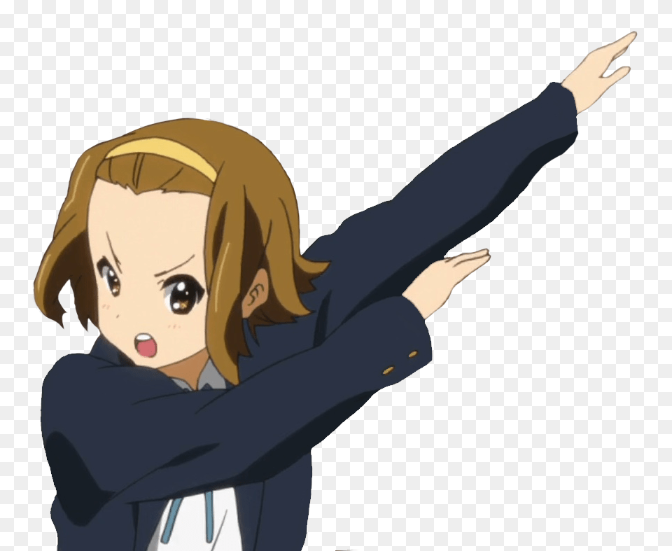 Anime Girl Dab Transparent, Baby, Person, Book, Comics Free Png