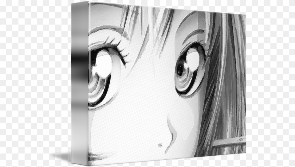 Anime Girl Eyes 2 Black And White Anime Girl Eyes 2 Black And White Blue Eyes, Book, Comics, Publication, Manga Free Png