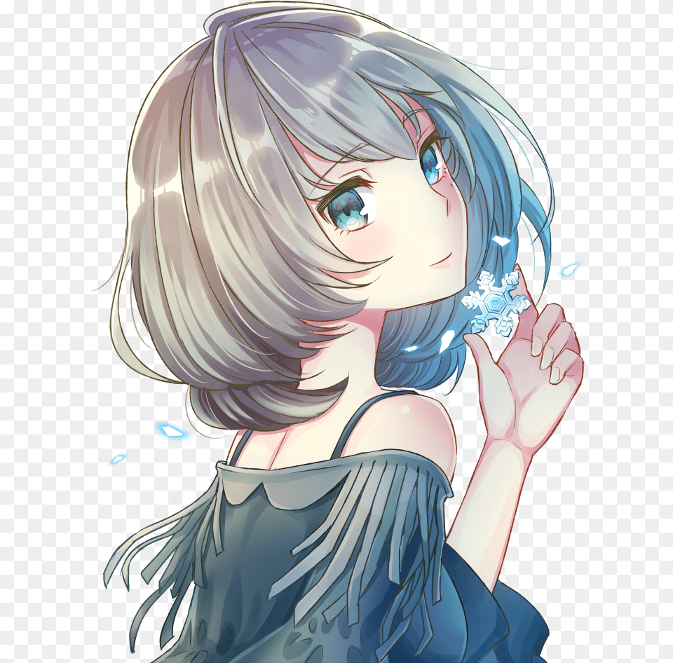 Anime Girl Eyes Hair Transparent, Publication, Book, Comics, Adult Free Png
