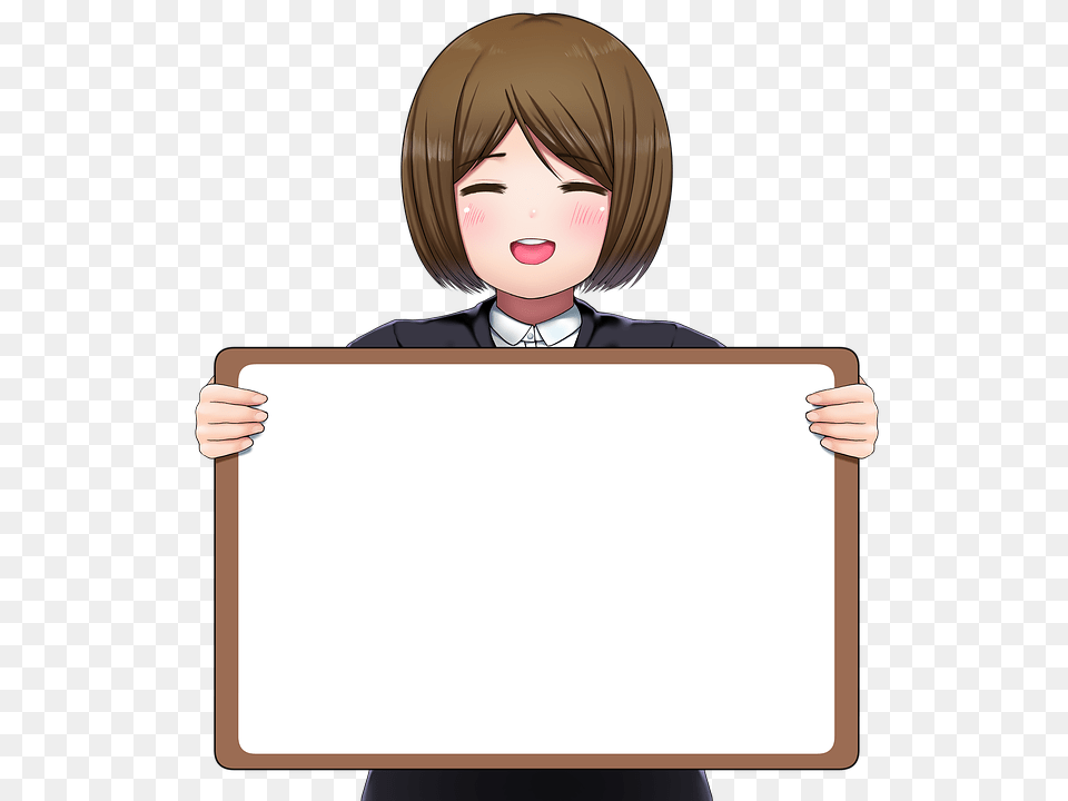 Anime Girl Face Cute Anime Girl, White Board, Adult, Portrait, Photography Png