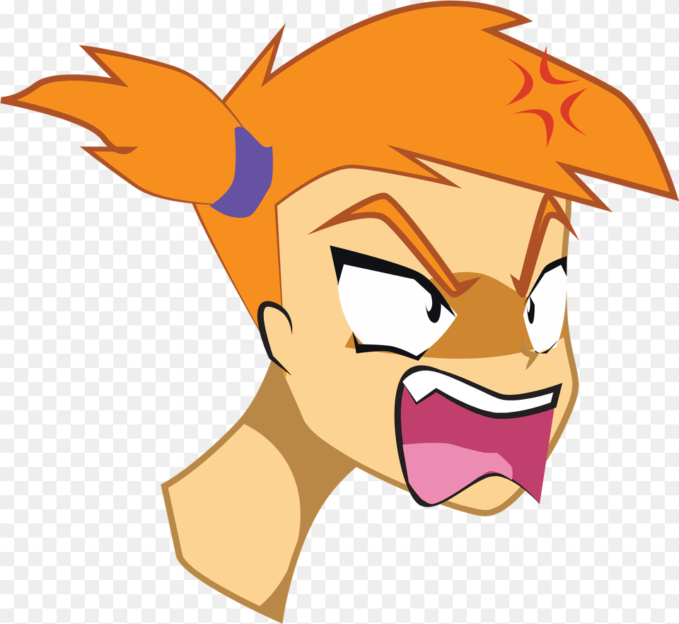 Anime Girl Face Picture Angry Anime Girl, Baby, Person, Cartoon Png Image