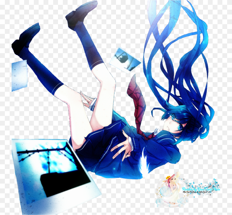 Anime Girl Falling Transparent Anime Girl Falling From The Sky, Publication, Book, Comics, Computer Free Png