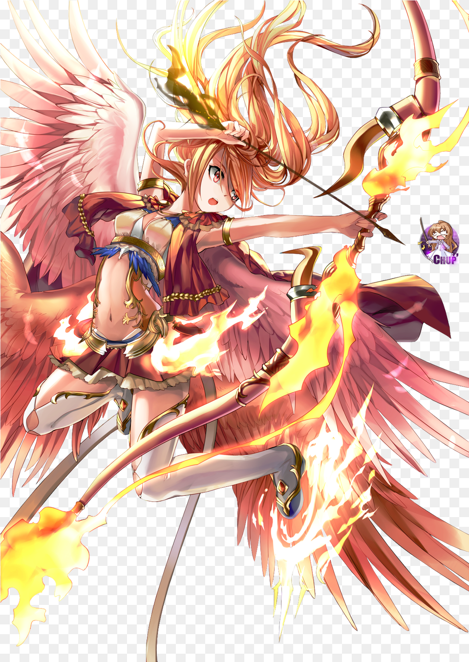 Anime Girl Fire Archer Image Cute Anime Girl Archer, Publication, Book, Comics, Adult Free Transparent Png