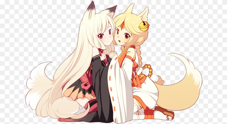 Anime Girl Fox Cute, Face, Head, Person, Book Free Png