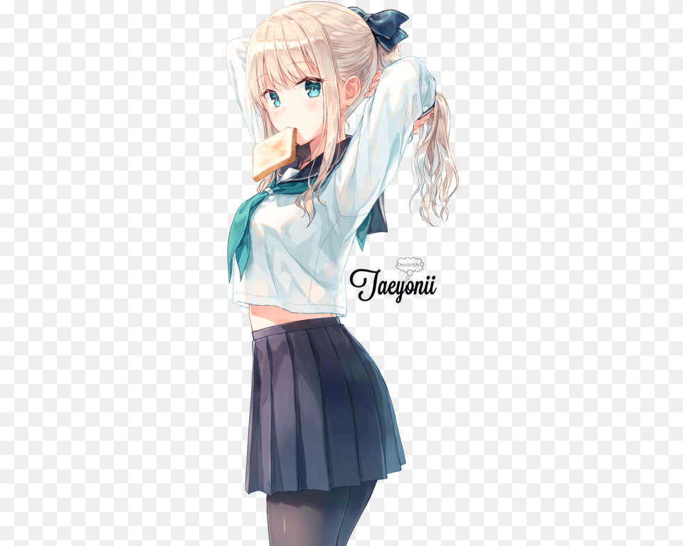 Anime Girl Transparent Cute Anime School Girls, Adult, Publication, Person, Woman Free Png Download