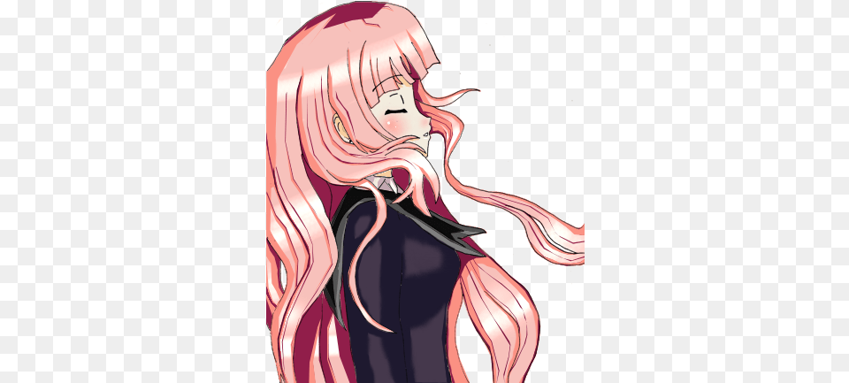 Anime Girl Hair Drawing Pink Hair Anime Girl, Book, Comics, Publication, Adult Png Image